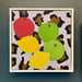 Image of Apples and Lemons on Leopard Print 