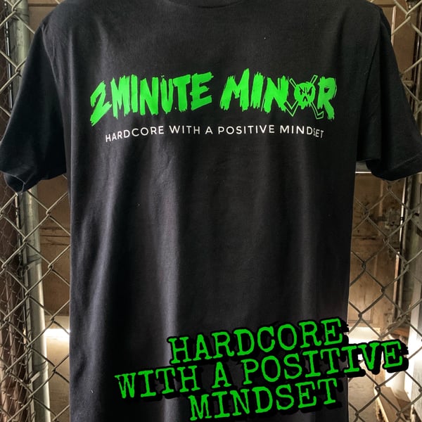 Image of Positive Mindset - Neon Green on Black T-Shirt