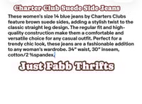 Image 5 of New size 14 Charters Club Suede Side Jeans #136*2.0