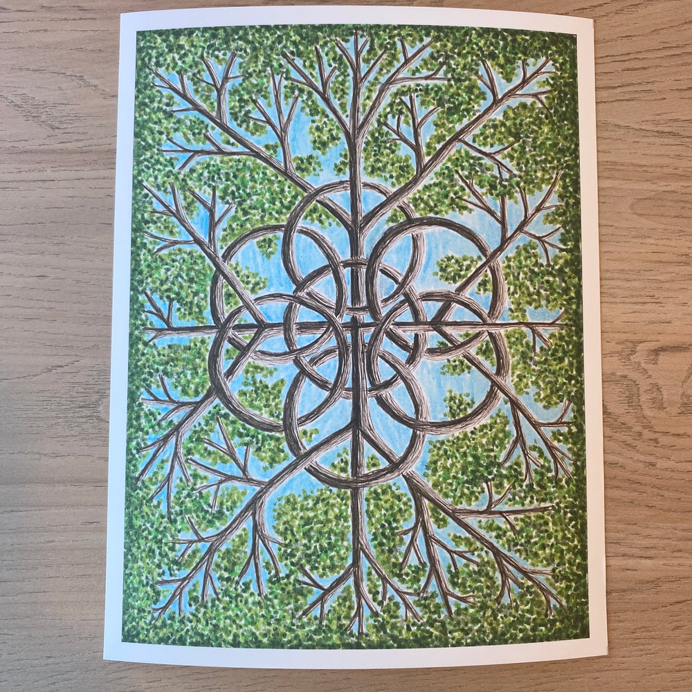 Image of Circles Knot Giclee Print (color)