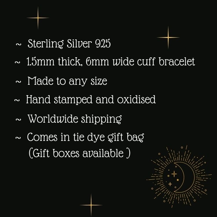 #zero fucks Sterling Silver Handmade Cuff Bracelet 925