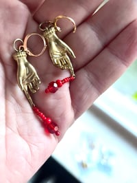 Image 3 of Red Handed Earrings