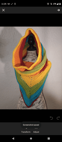 Image 2 of Rainbow Hooded Scarf