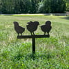 Rooster, Chicken and Baby Chicks Set