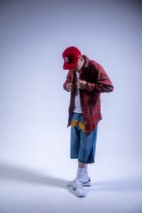 Image 1 of RED OVER-SIZED FLANEL 
