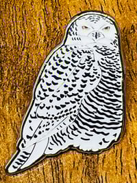 Image 2 of Snowy Owl - No.114 - UK Birding Pins - Enamel Pin Badge