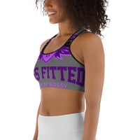 Image 4 of BOSSFITTED Purple and Grey Sports Bra