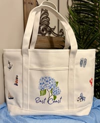 Image 2 of East Coast Hydrangea Tote Bag - Large White  Multi Icon