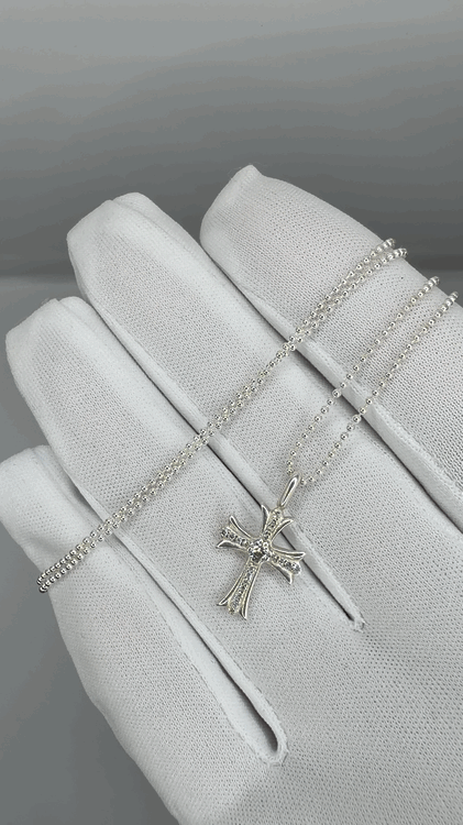 Image of WG Double Sided Diamond Cross Pendant (Size 1)
