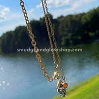 Image 3 of Hamsa With Evil Eye Necklace 