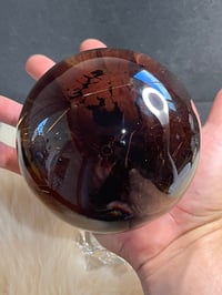 Image 9 of Golden Rutile In Smoky Quartz Sphere #1769