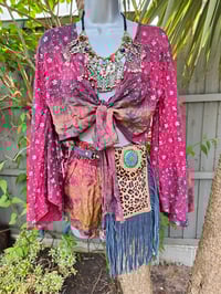 Image 8 of Wanderlust Stevie top Maroon glitter  throughout upto 14