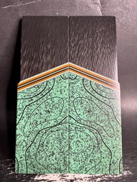 Image 2 of Crosscut Carbon Fiber & TOPO Grip-Tec GLOW Segmented Knife Scales