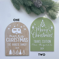 Image 1 of Merry Christmas  Personalised Arch wall plaque