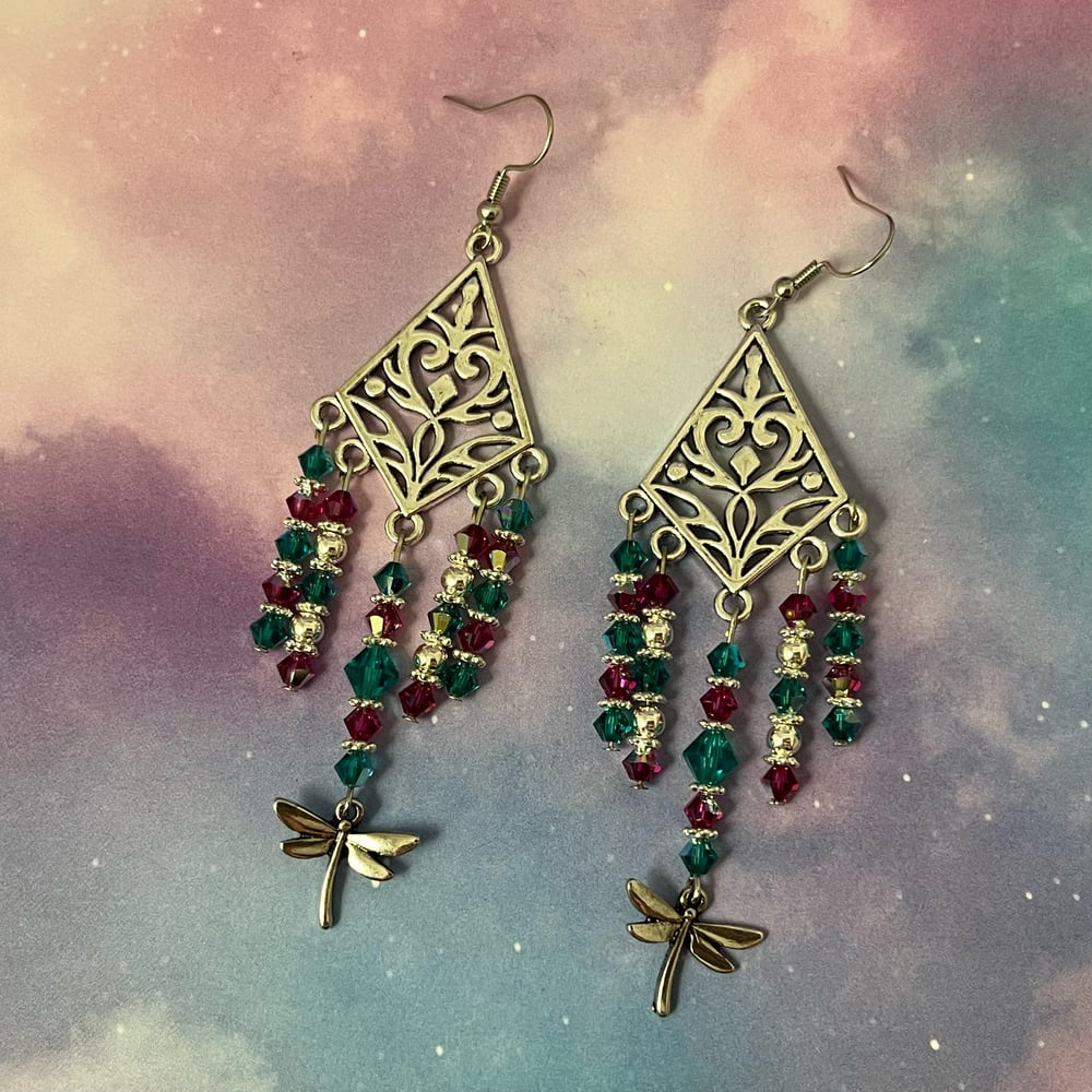 Image of Dragonfly Sun Catcher Earrings