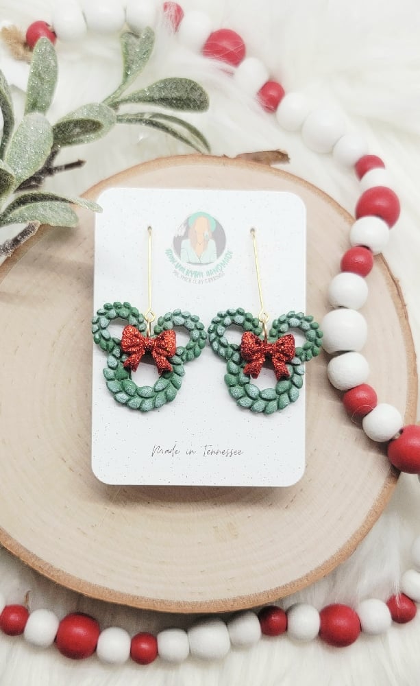 Image of Mousey Wreath Dangles
