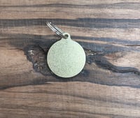 1.5" circle keychain 1/8" thick brass 