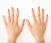 Image 1 of Minx nail art ( Cornucopia with Gourds and fall leaves)
