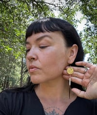 Image 3 of Fuck it earrings with quill 