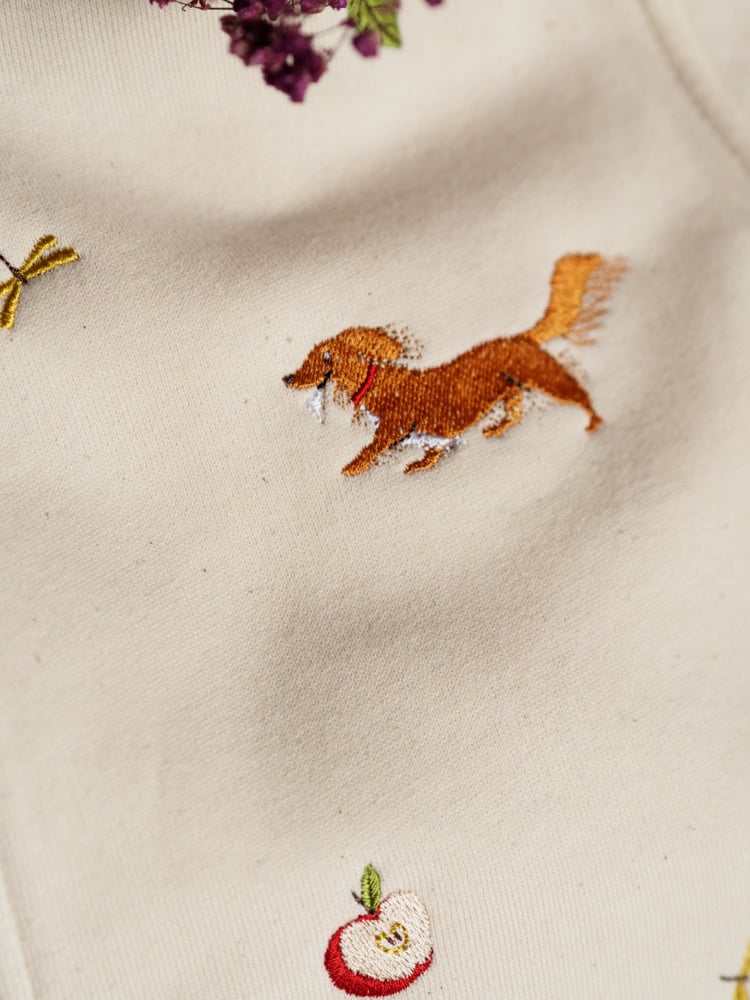 Image of Summer Sprinkles - Natural Raw zipped hoody