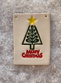 Image 2 of Big Merry Christmas Tile decoration. 