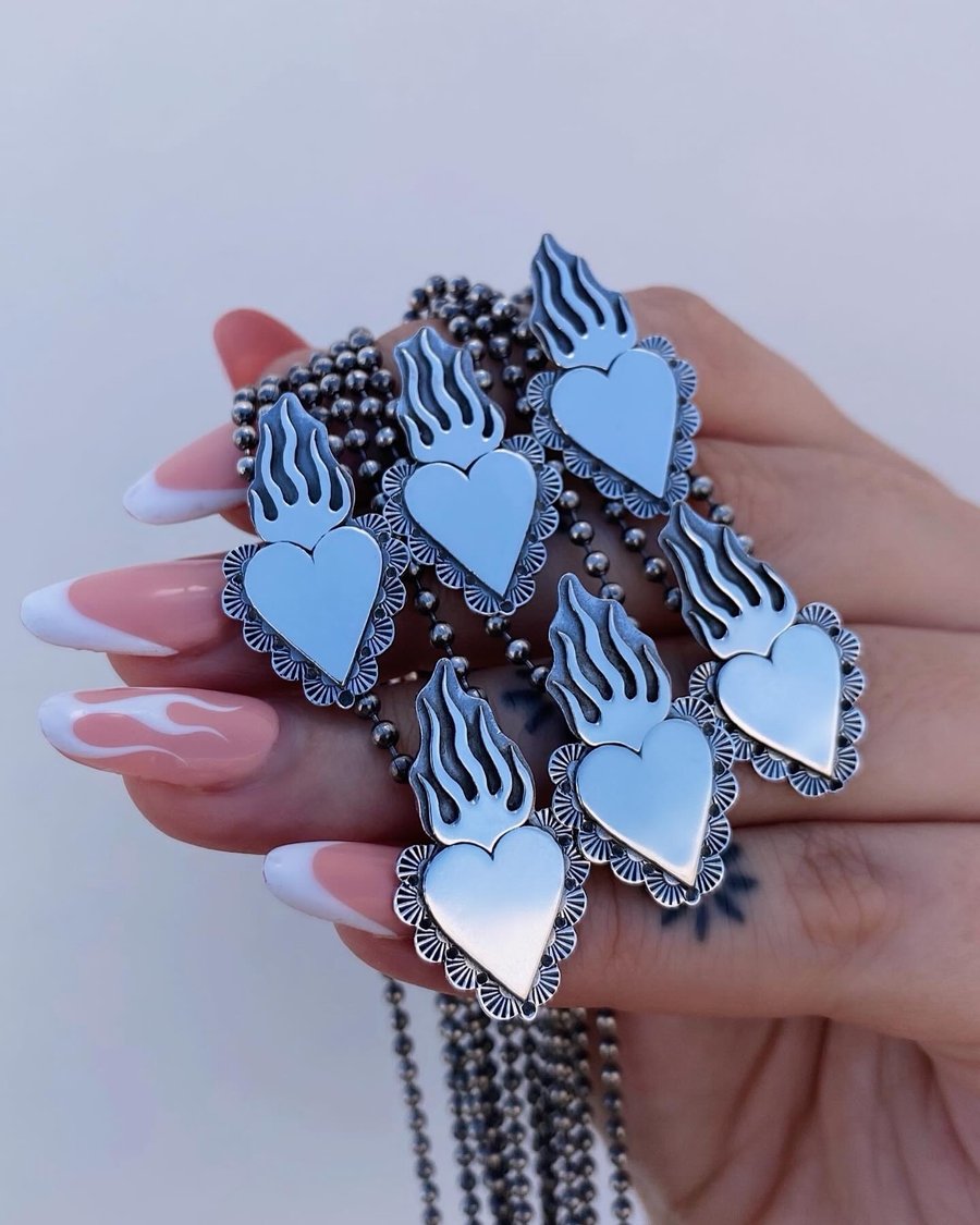 Image of Silver Sacred Heart (preorder)