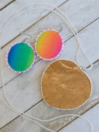 Image 4 of Neon Medallion & Earring Set