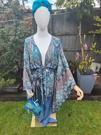 Image 3 of Tulum co ord set - wrap skirt and top 6-14 uk blues