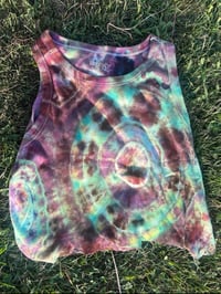 Image 1 of geode ribbed crop ice dyed tank top (0XL)
