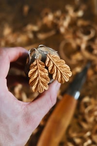 Image 3 of ~ Oak leaf Earrings 