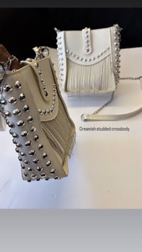 Creamish studded crossbody 