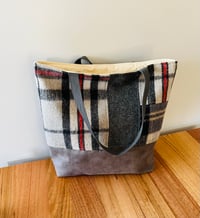 Image 3 of A mix of Tartans -Woollen Shopping Bag