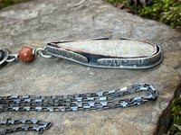 Image 4 of Signature Skull and Fossilized Coral Long Necklace