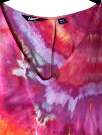 Image 6 of ♻️ UPCYCLED XS/S Short Caftan Cover-Up Dress in Bright Ice Dye