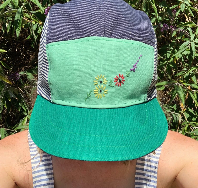 Image of INDIE JONES cap //  Sunshine Gang -x- a Panel Hat made from Repurposed textiles