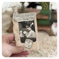 Image 4 of Shabby Chic tattered  Sewing Book/Needle book with lace samples