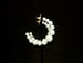 Image of White Beaded Pierced Hoop Earrings 