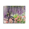 Chinese Wisteria and Peach Irises - 8” X 10” Canvas Print