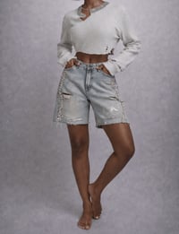 Image 1 of crystal wave Bermuda short 