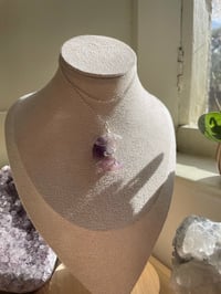 Image 2 of Dream Amethyst Silver Moon Necklace