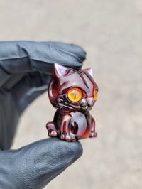 Image 3 of Electric Red Kitty Pendant