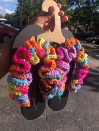 Image 2 of Ruffle crochet sandals 