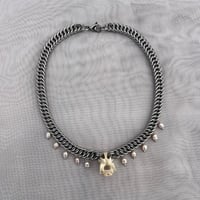 Image 2 of Vertebra Pearl Drop Necklace