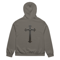 Image 9 of Oversized heavyweight hoodie (NO KING BUT JESUS)