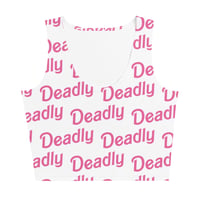 Image 1 of Crop Top “Deadly Barbz” (White)