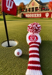 Image 6 of Indiana HOOISER custom golf club Cover HAMD KNIT college football Fan GIFT