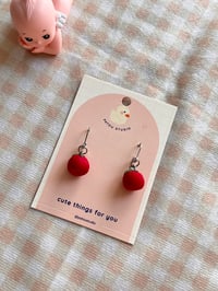 Image 4 of Tiny Tomato Dangle Earrings