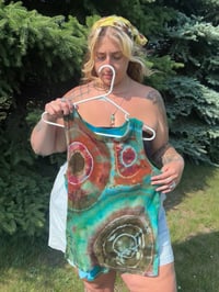 Image 1 of geode ice dye ribbed tank 1/1 (0XL)