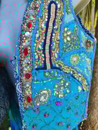 Image 3 of Mykonos Jewelled Waistcoat - Turquoise 6-8 uk