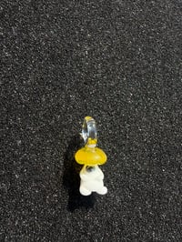 Image 5 of Translucent yellow mushroom character pendant 